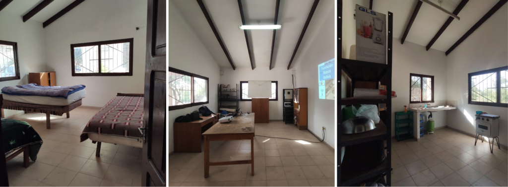 Instalaciones dentro del refaccionado Puesto Guanaco